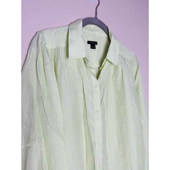 Ann Taylor Factory lime green button down shirt size S - Picture 4 of 9